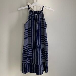 Old Navy Women’s Blue Linen Blend Halter Sundress